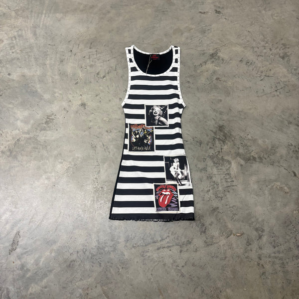 LOST INTRICACY “ REBEL BLK & WHT” DRESS
