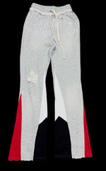 ROUGHPLAY GREY RED BLACK FLARED SWEATS
