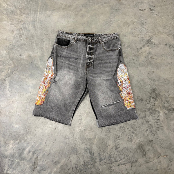 WHO DECIDES WAR “FLAME GLASS” JEAN SHORT