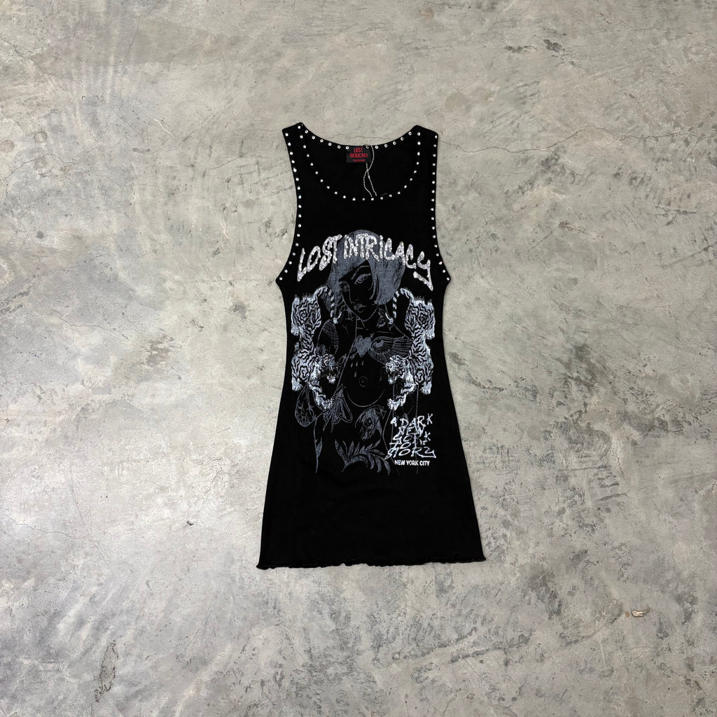 LOST INTRICACY “TWIN TIGER BLK” DRESS