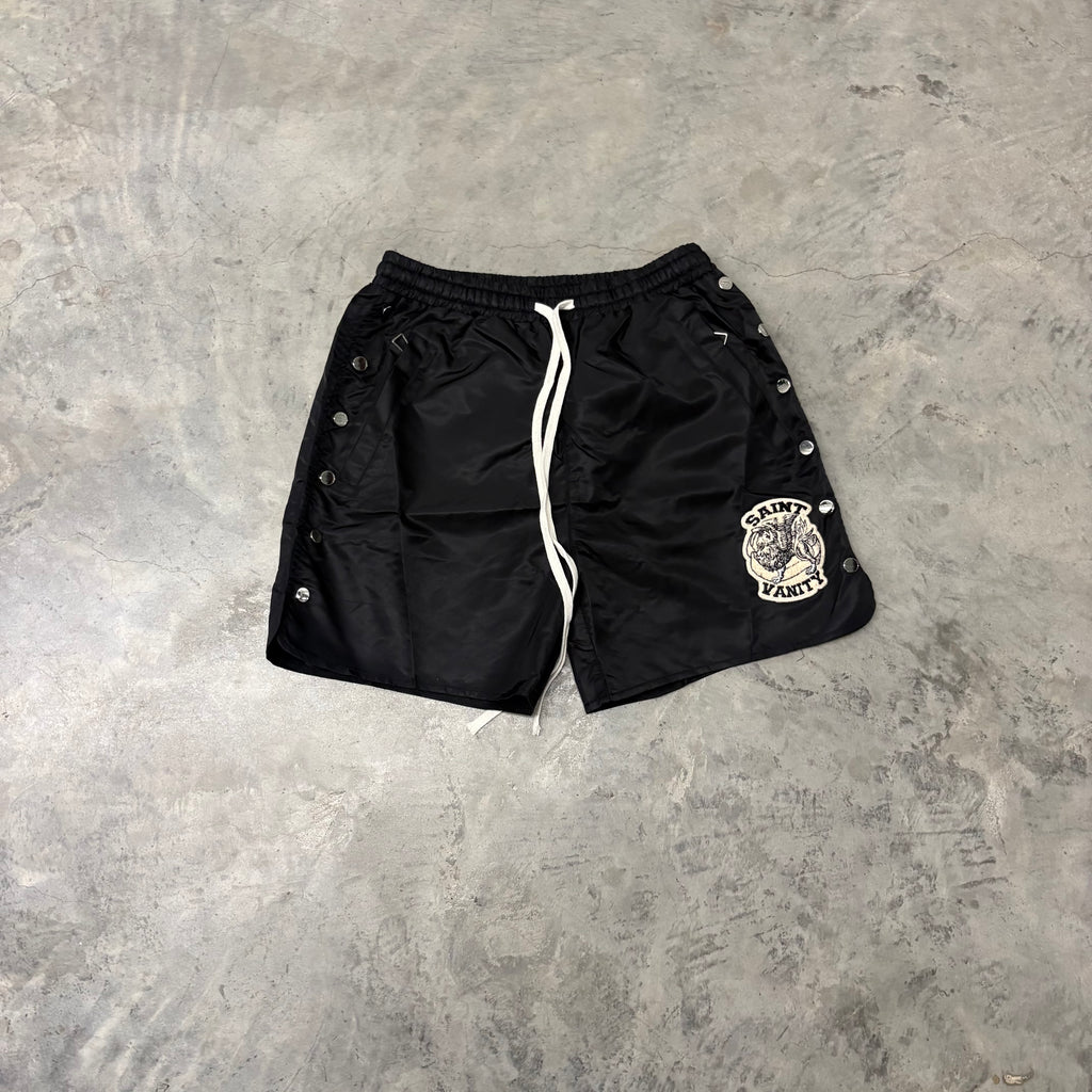 SAINT VANITY “BLK NYLON” SHORTS