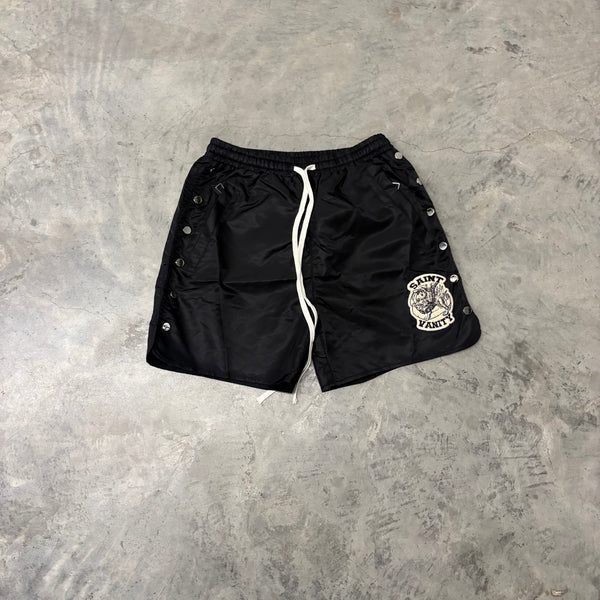 SAINT VANITY “BLK NYLON” SHORTS