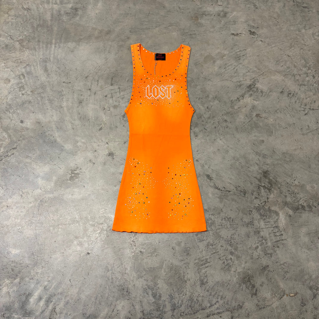 LOST INTRICACY “INVERSE ORANGE” DRESS