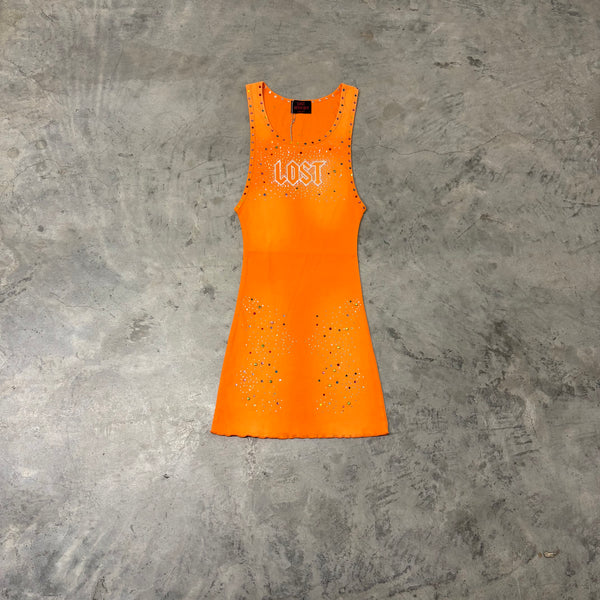 LOST INTRICACY “INVERSE ORANGE” DRESS