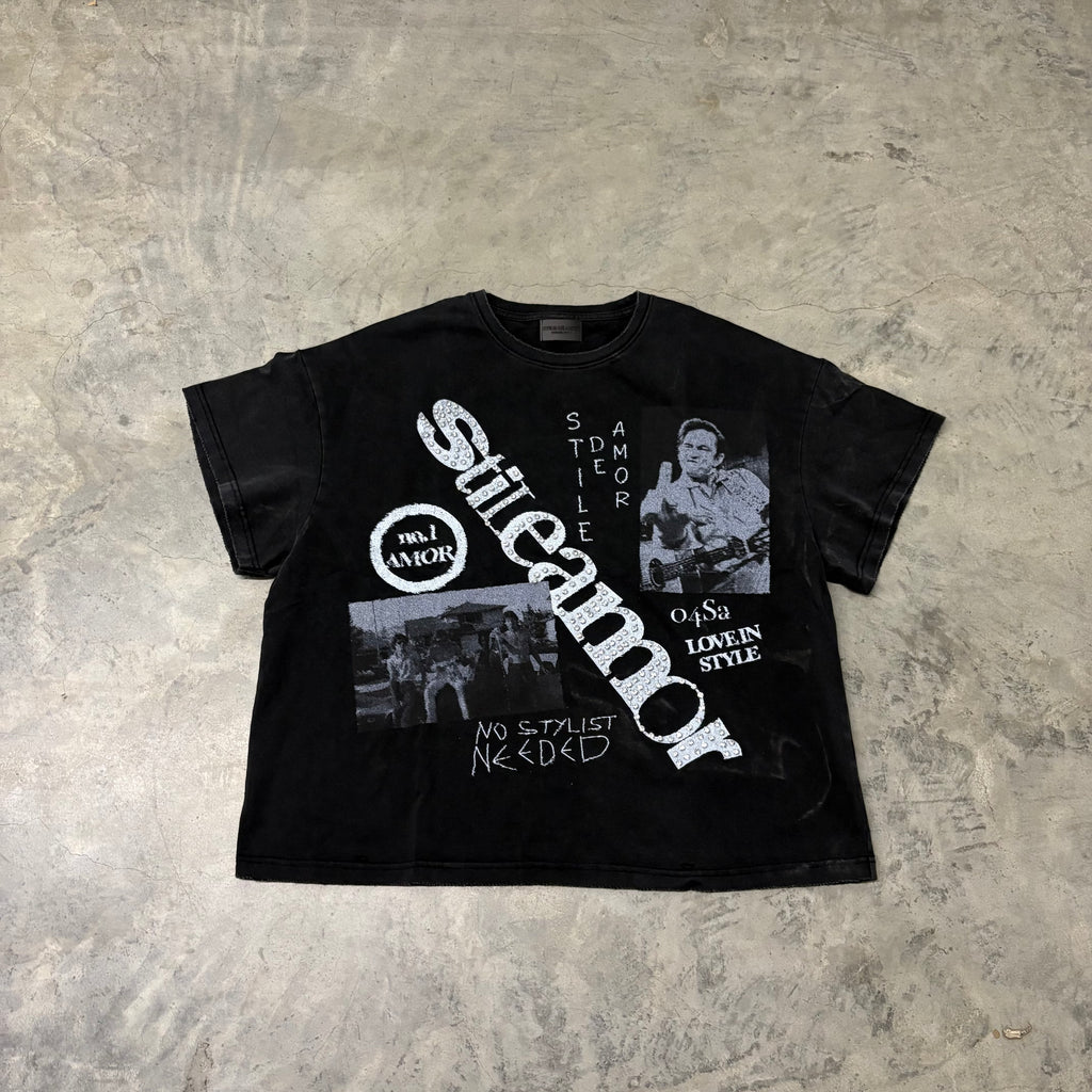 STILE AMOR “NO STYLIST” BLACK TEE