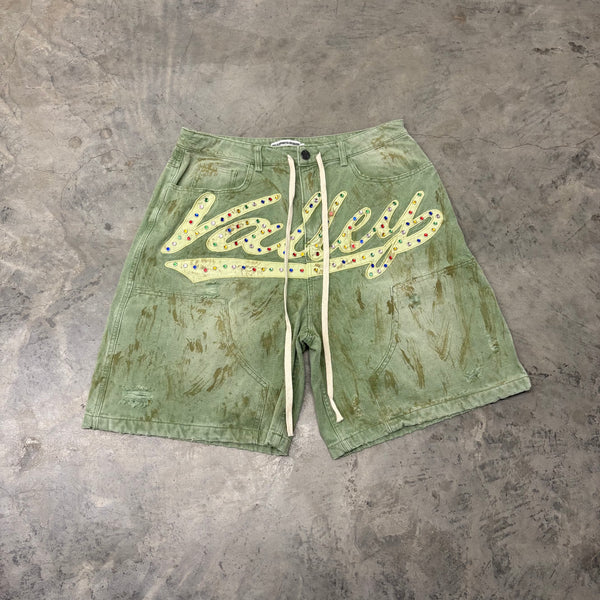VALE “FOREVER GREEN SKITTLE” JORTS