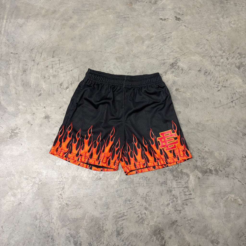 ERIC EMANUEL “BLK/ORGFLAMES” SHORTS