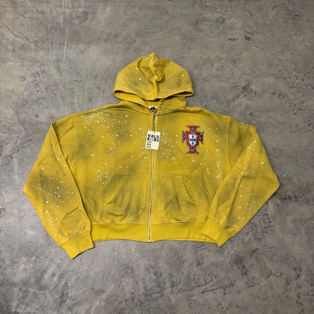 VALE “CLUSTERED” YELLOW ZIP UP