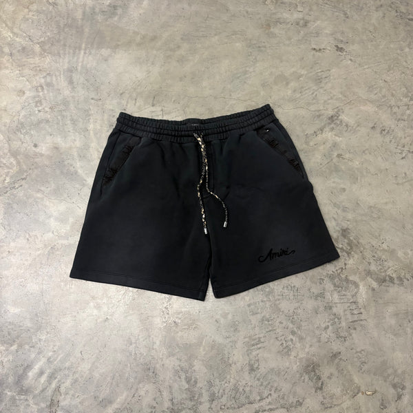 AMIRI “BLACK CURSIVE” SHORTS