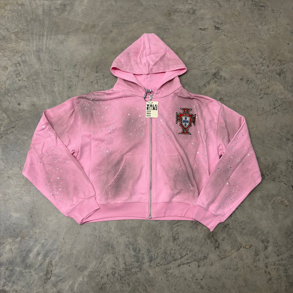 VALE “CLUSTERED” PINK ZIP UP
