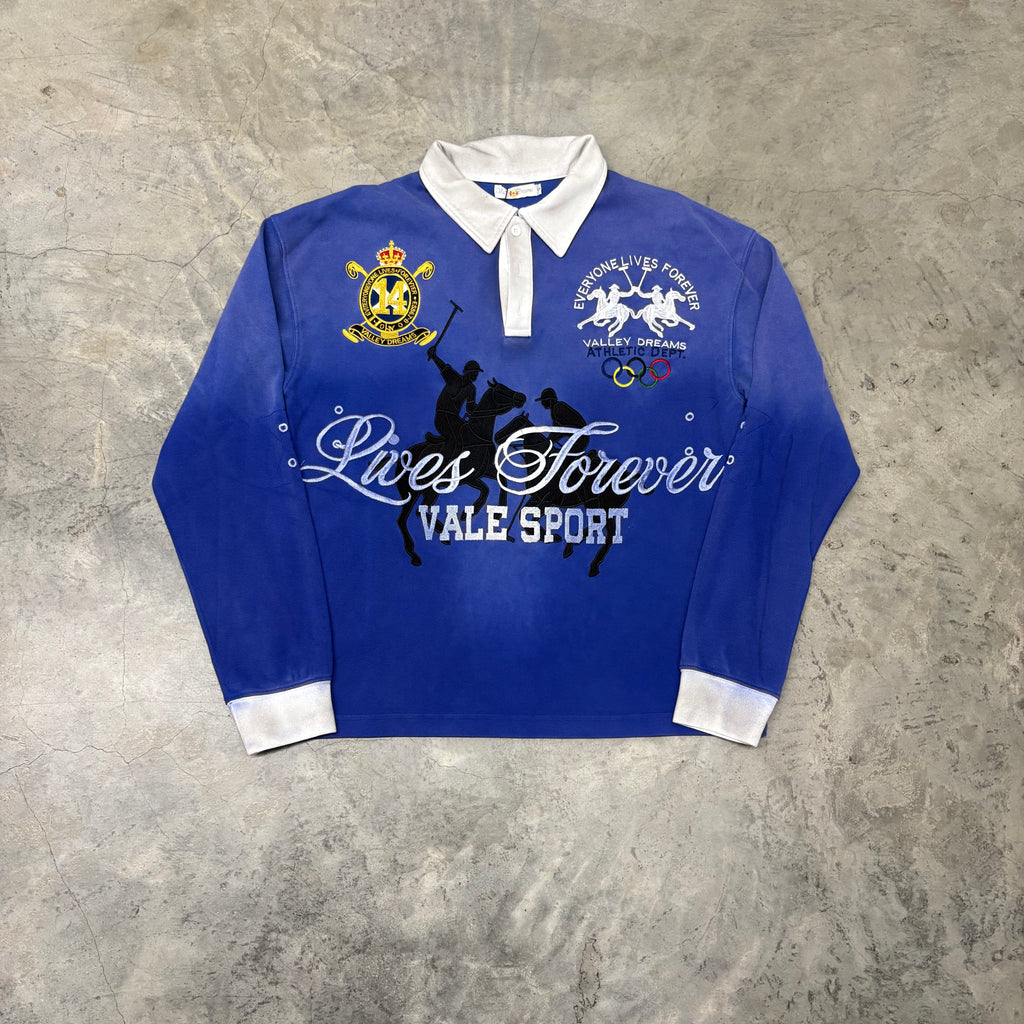 VALE “RUGBY POLO BLUE” LONGSLEEVE