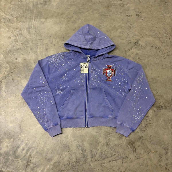 VALE “CLUSTERED” BLUE ZIP UP