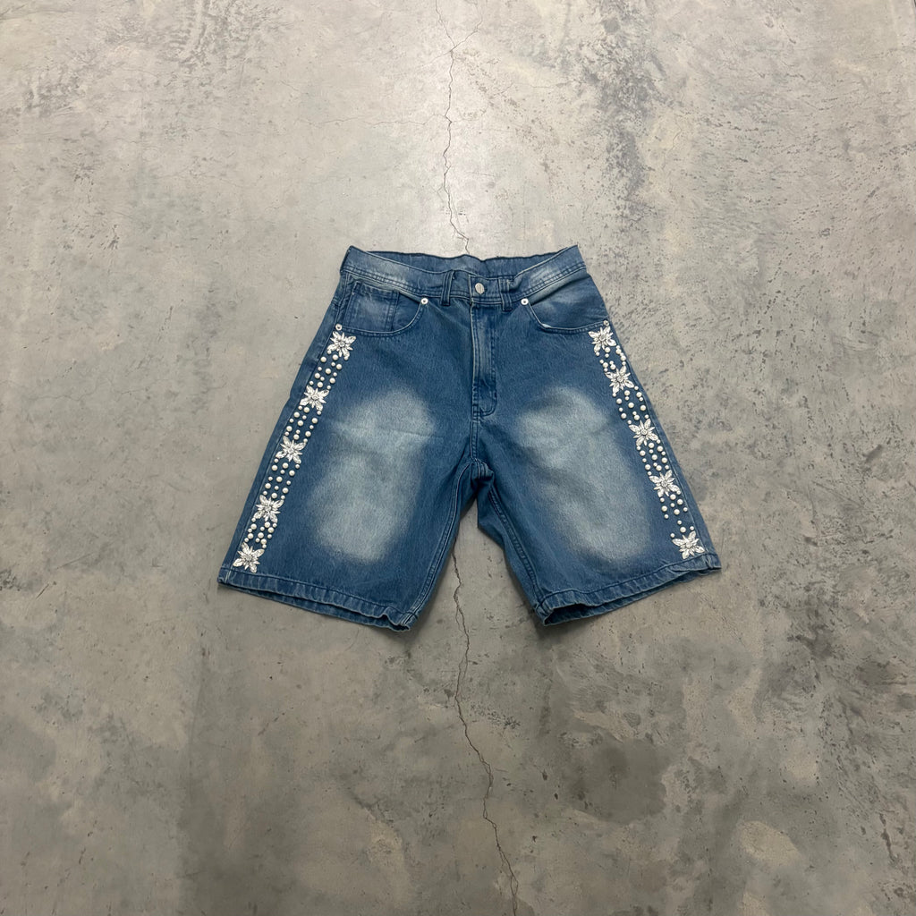 FRATERNAL “STUDDED/PEARL” BLUE SHORTS