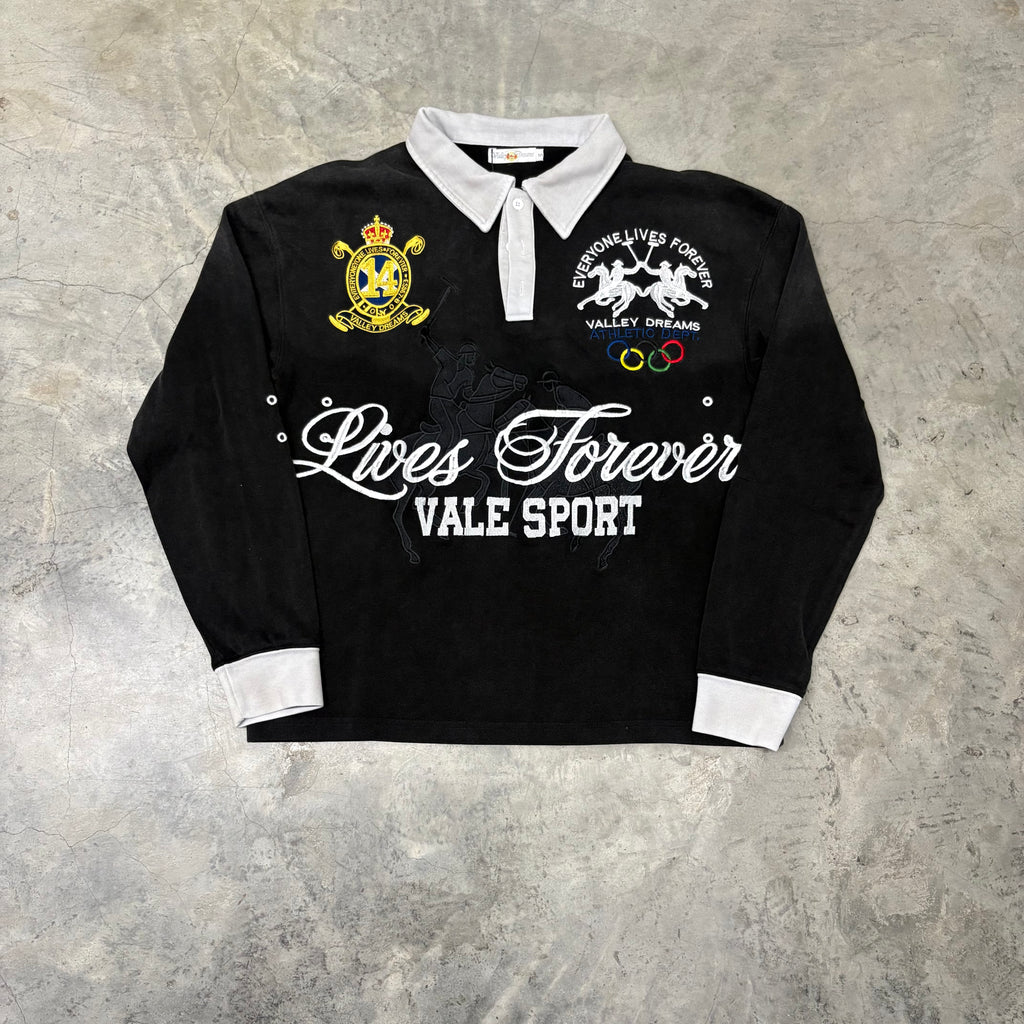 VALE “RUGBY POLO BLK” LONGSLEEVE