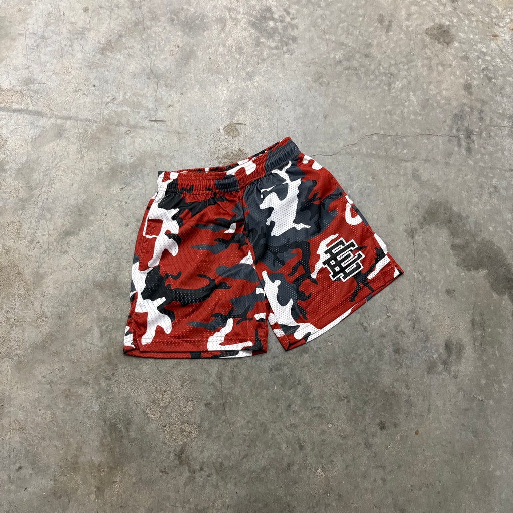 ERIC EMANUEL  “RED CAMO” SHORTS