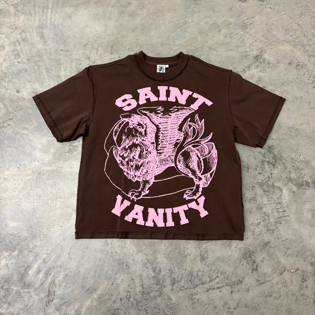 SAINT VANITY “BROWN/PINK GRIFFIN” TEE