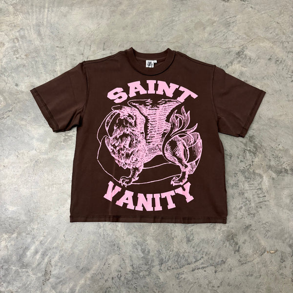 SAINT VANITY “BROWN/PINK GRIFFIN” TEE