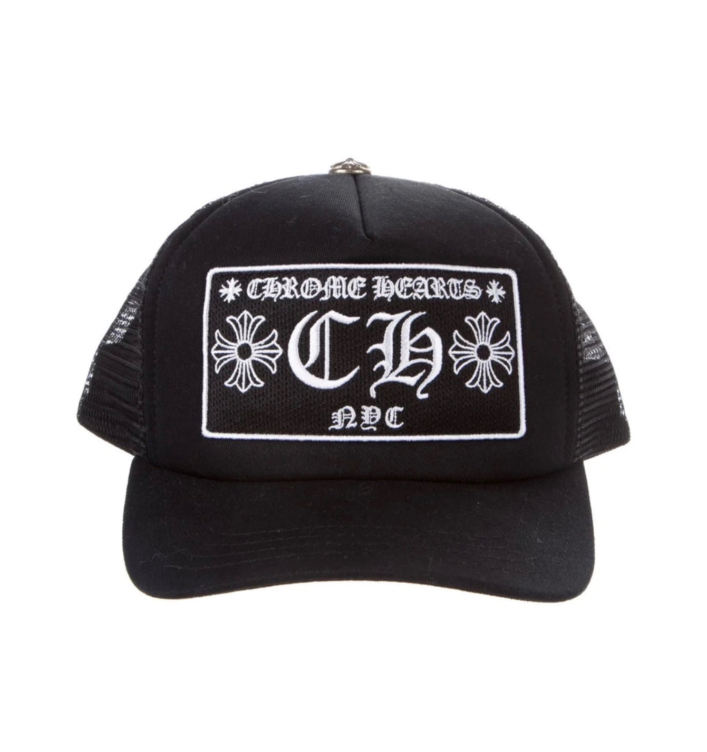 CHROME HEARTS “CH” TRUCKER HAT