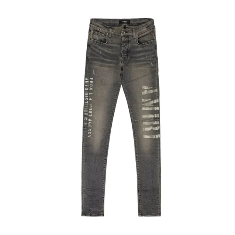 AMIRI GREY STENCIL JEANS