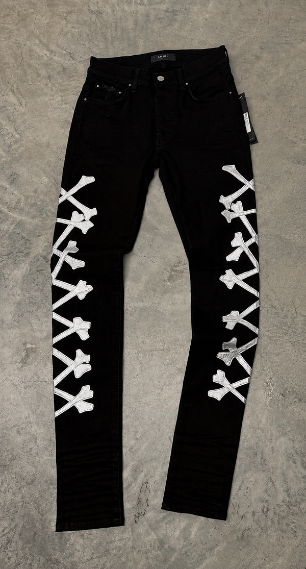 AMIRI JEANS “BLACK/BONE SILVER”