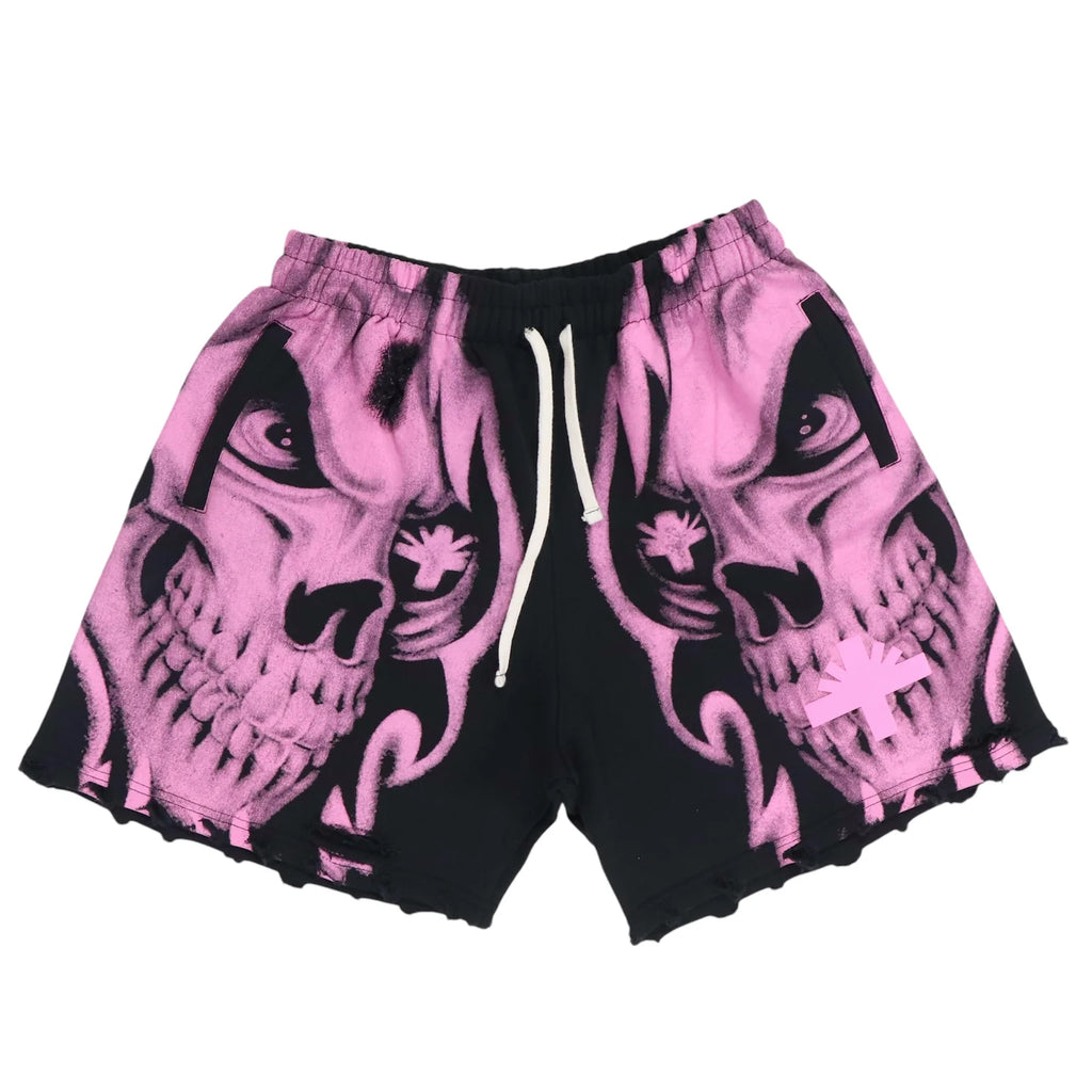 VERTABRAE SKULL PINK SHORTS