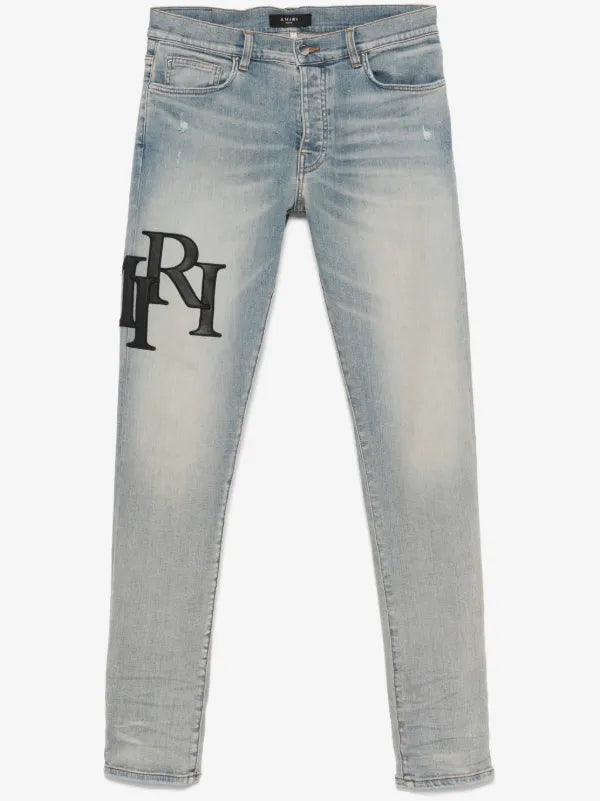AMIRI BLACK STAGGERED LOGO