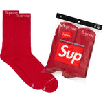 SUPREME/HANES CREW SOCKS “RED”