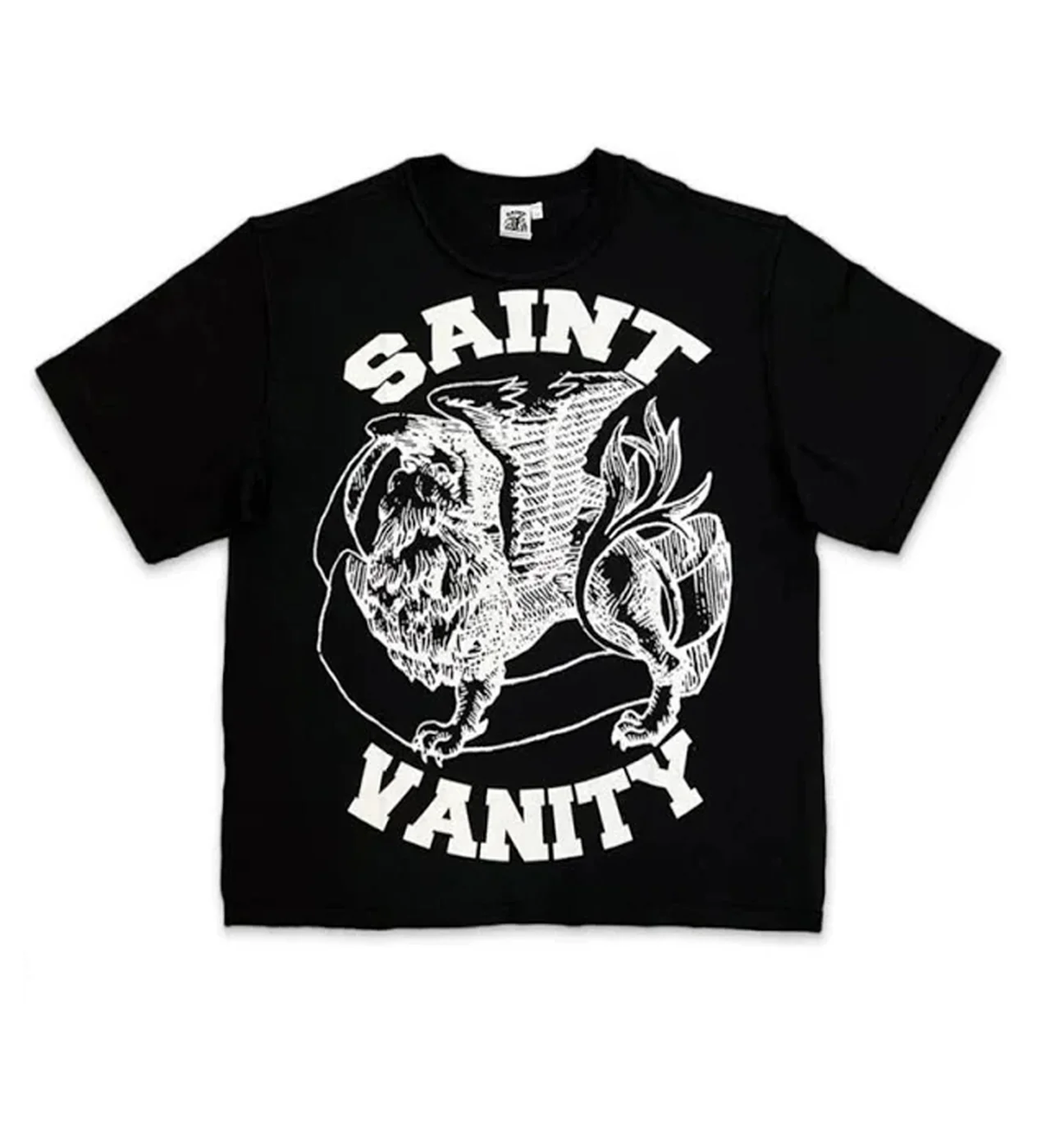 SAINT VANITY BLACK WHITE GRIFFIN TEE