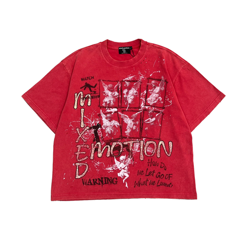 MIXED EMOTION CRIMSON TEE